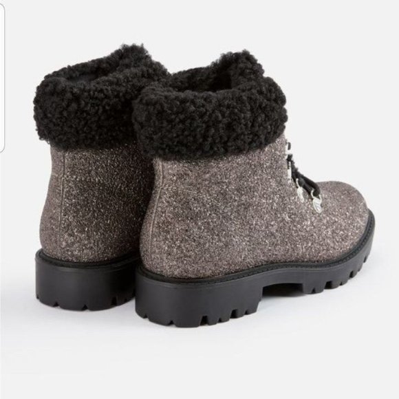 JUSTFAB Hiking Boots NWOT Size 8 Glitter Jane - Picture 5 of 10